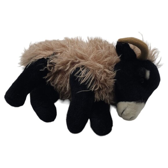 Faithful Friends Collectibles Black Faced Sheep Plush 9" Horned Ram Stuffed Toy - Picture 7 of 7